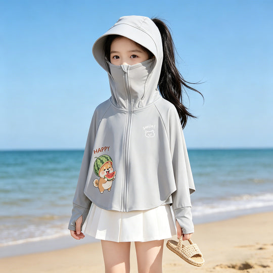 Mädchen Leichte Kapuzenjacke mit UV-Schutz R&B