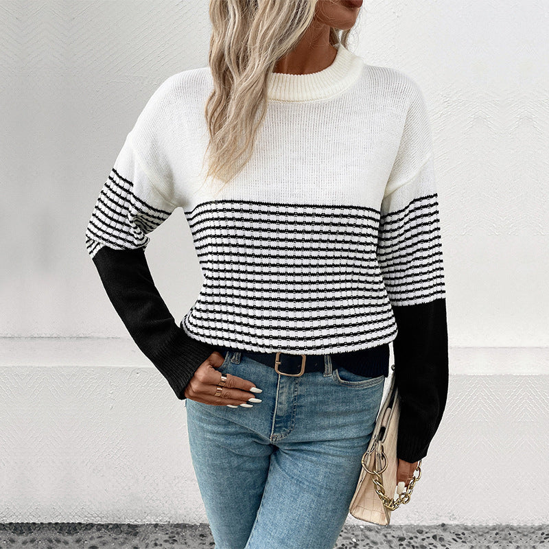R&B | Gestreifter Strickpullover Für Bequeme Outfits