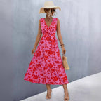Damen Wickelkleid mit floralem Muster und eleganter Raffung R&B