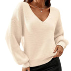 Damen V-Ausschnitt Pullover