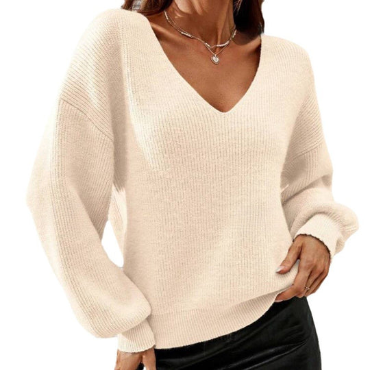 Damen V-Ausschnitt Pullover R&B
