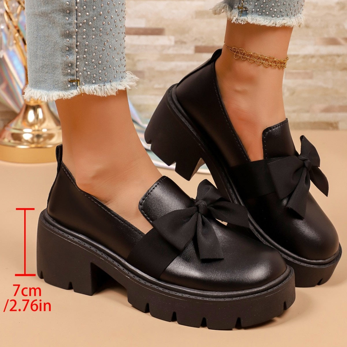 Damen Wedge-Pantoletten mit Schleifen-Detail R&B
