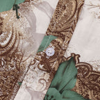 Herren Kurzarmhemd mit floralem Barockmuster