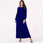 Damen Maxikleid aus luxuriösem Samt mit elegantem Faltenwurf R&B