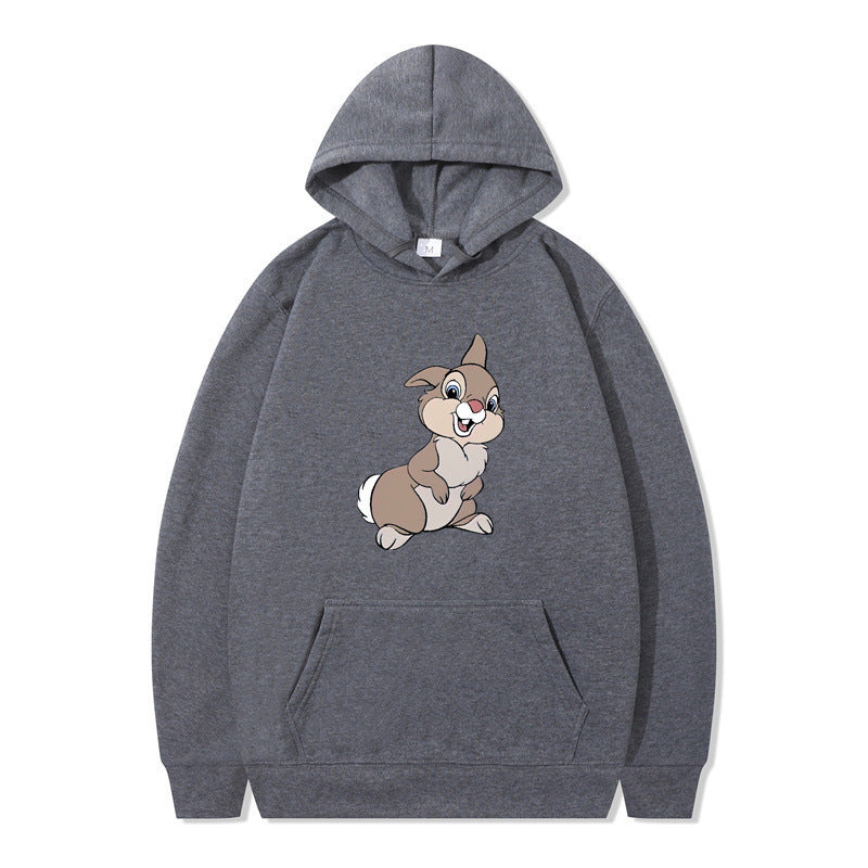 Damen Kapuzenpullover mit niedlichem Hasen-Design und bequemen Kängurutaschen