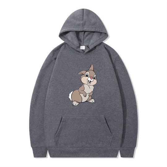 Damen Kapuzenpullover mit niedlichem Hasen-Design und bequemen Kängurutaschen R&B