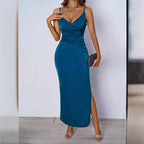 Damen Maxikleid mit schickem Wickel-Design und elegantem Schlitz R&B