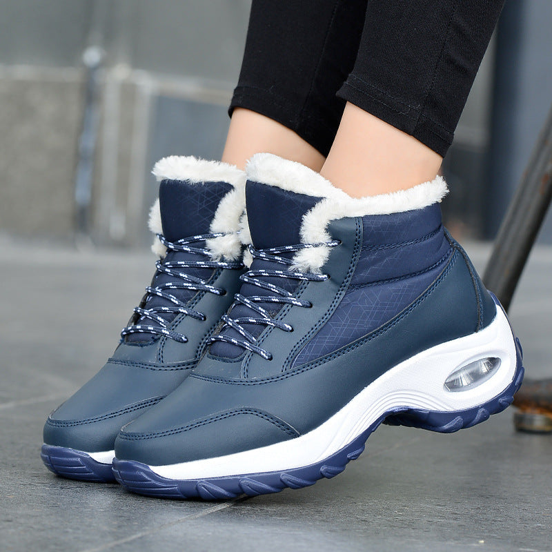 Damen Winterboots mit modischem Kunstfellkragen und rutschfester Sohle R&B