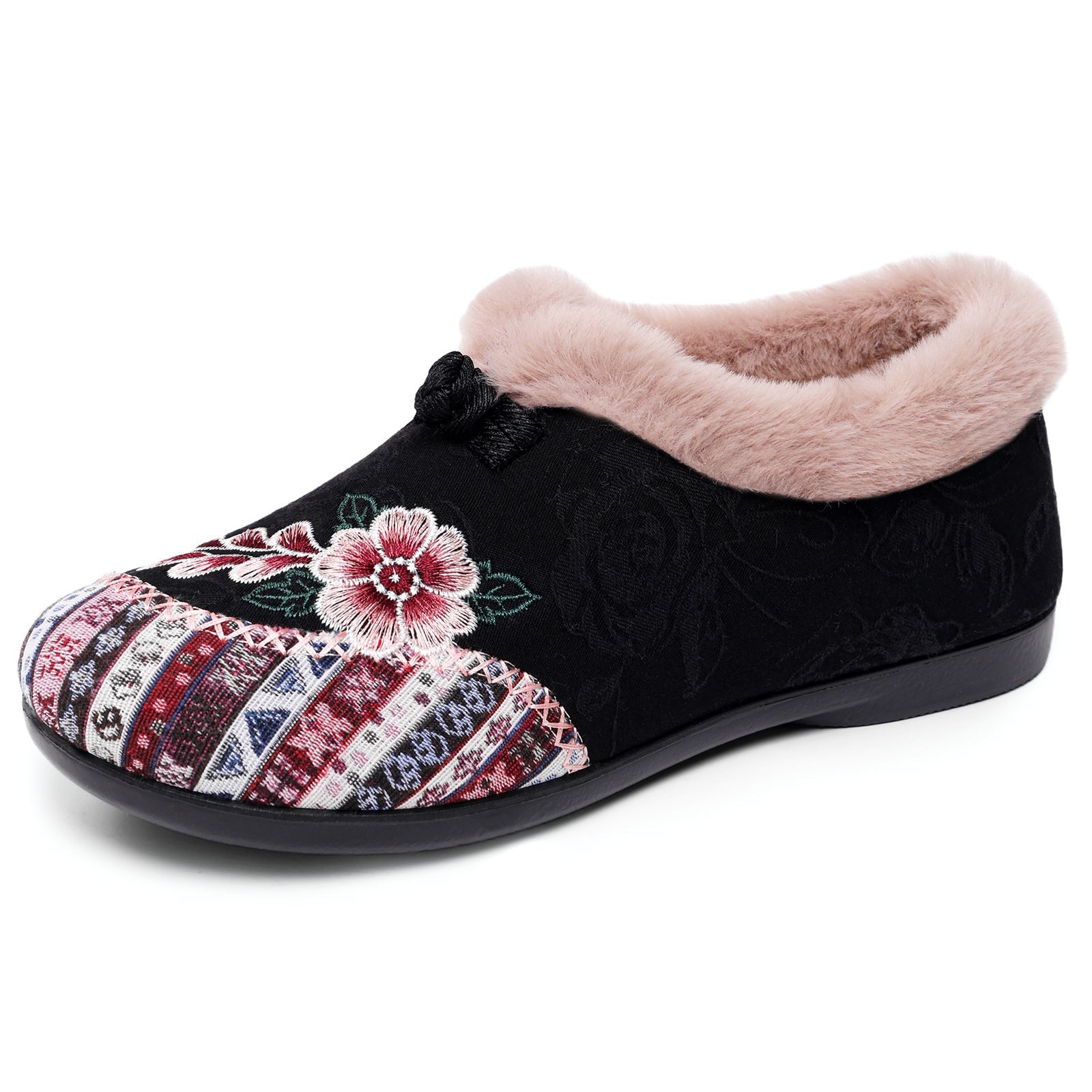Damen Hausschuhe mit elegantem floralen Design und kuscheligem Innenfutter R&B