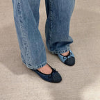 Damen Ballerinas mit elegantem Schleifendetail und modernem Textiloberteil R&B