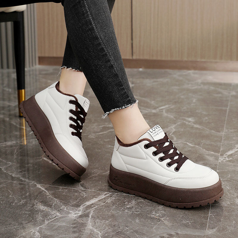 Damen Winterliche High-Top Sneakers mit Fleece-Innenfutter R&B