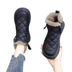 Damen Kuschelige Winterstiefel mit abnehmbarem Kunstfellkragen R&B