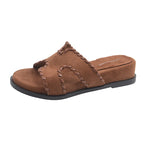 Damen Riemchen-Pantoletten mit handgearbeiteten Details R&B