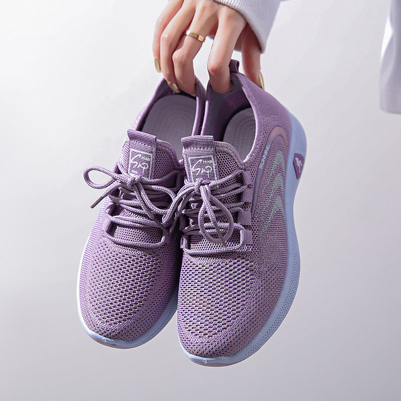 Damen atmungsaktive Laufschuhe mit flexibler Sohle und innovativem Obermaterial