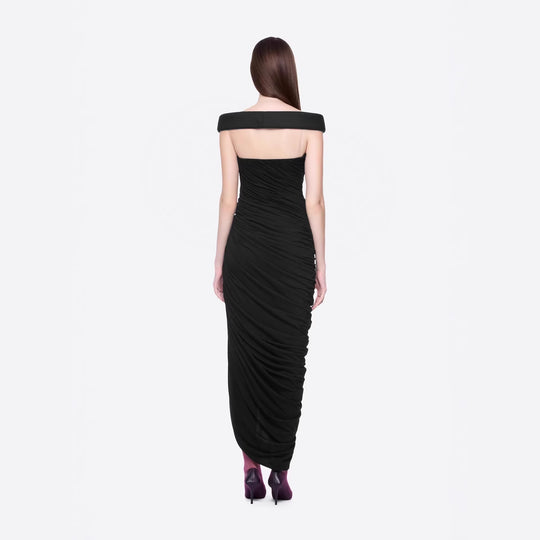 Damen Elegantes Abendkleid mit Off-Schulter-Design und raffiniertem Drapé R&B