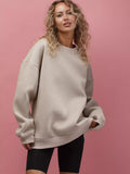 Damen Oversized Sweatshirt mit lässigem Schnitt und elastischen Bündchen R&B