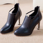 Damen Elegante Stiefeletten mit verziertem Absatz R&B