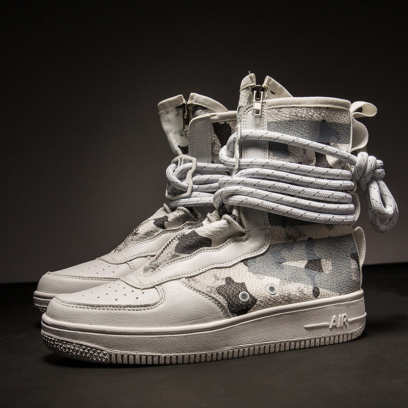 Damen High-Top Sneakers mit innovativem Schnürsystem und atmungsaktiver Netzstruktur R&B