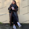 Damen oversized Steppmantel R&B
