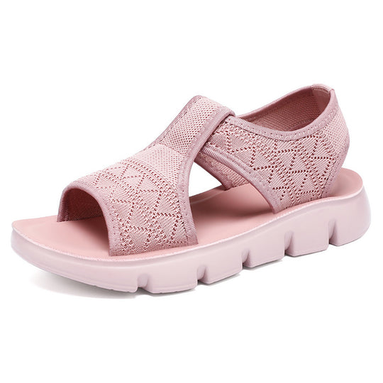 Damen Bequeme Sandalen mit elastischen Riemen und rutschfester Sohle R&B