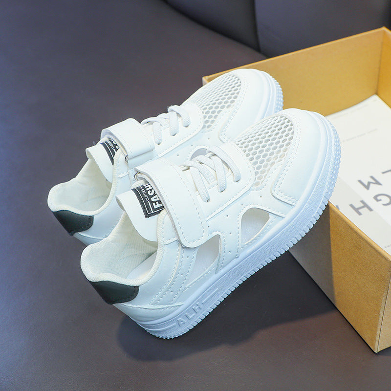 Damen sportliche Sneaker mit praktischem Klettverschluss und atmungsaktiver Mesh-Oberfläche R&B