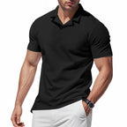 Herren Kurzarm Poloshirt mit strukturiertem Design R&B