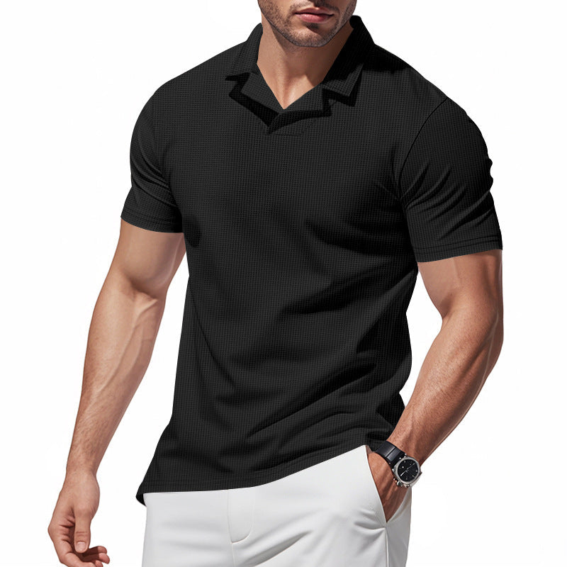 Herren Kurzarm Poloshirt mit strukturiertem Design R&B