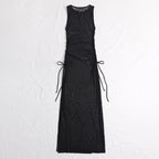 Damen Langer Wickel-Strandkleid mit seitlichem Bindegürtel R&B