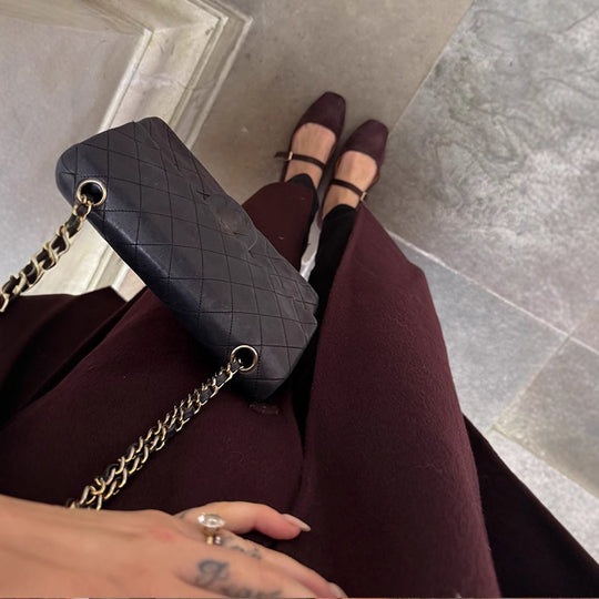 Damen eleganter Überwurf mit asymmetrischem Schnitt R&B