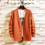 Damen Strickjacke mit elegantem V-Ausschnitt und modischen Knöpfen