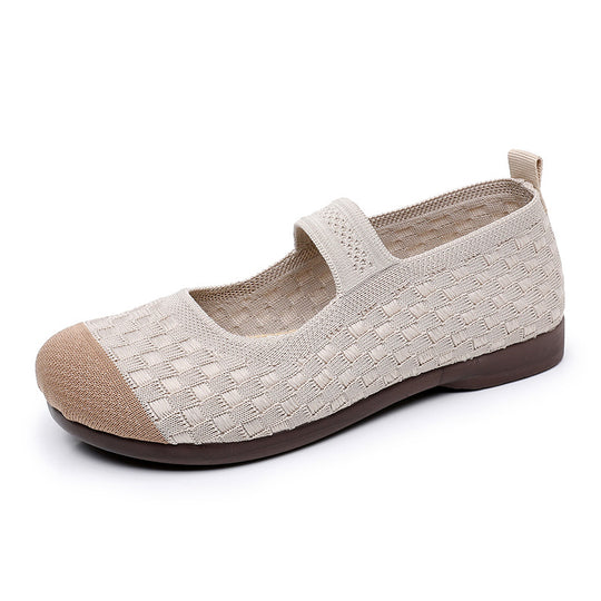 Damen Bequeme Ballerinas mit flexiblem Gummiband und atmungsaktivem Obermaterial R&B
