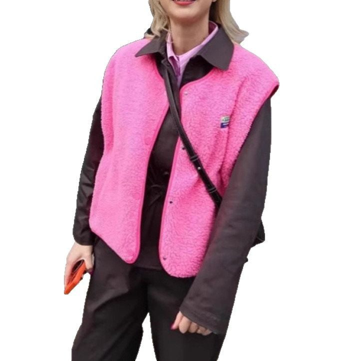 Damen modische Weste mit Fleece-Futter und praktischen Taschen R&B