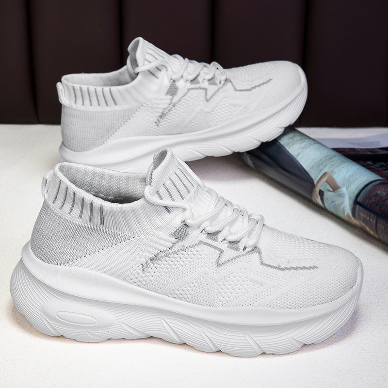 Damen Sportliche Strick-Laufschuhe mit flexiblem Schaft und rutschfester Sohle