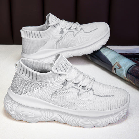Damen Sportliche Strick-Laufschuhe mit flexiblem Schaft und rutschfester Sohle R&B