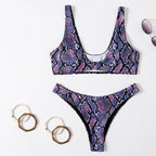 Damen Bunte Slips und Bandeau-Bikini-Set