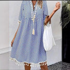 Damen Sommerkleid mit modischem Muster R&B