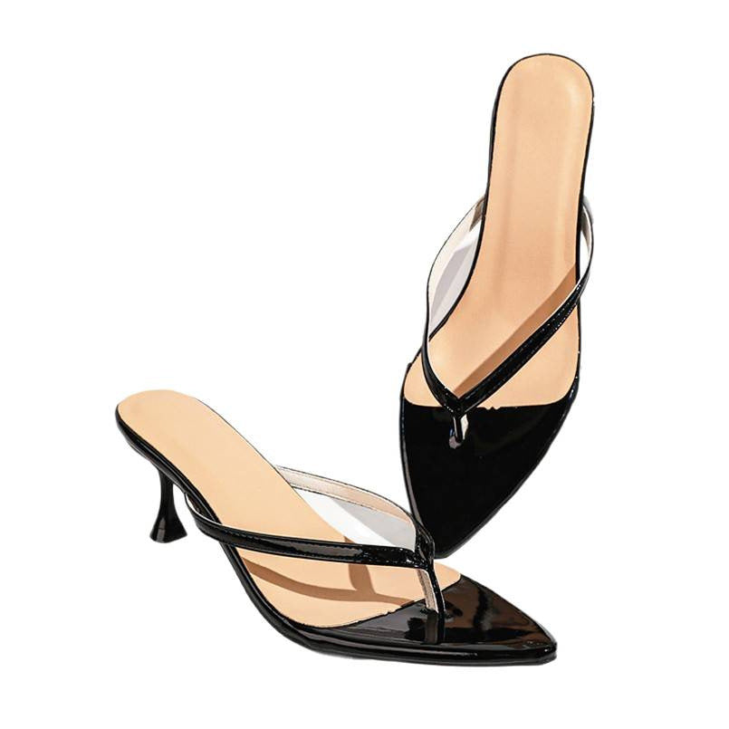 Damen schicke High Heel Flip-Flops R&B