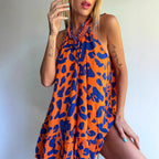 Damen Luftiges Sommerkleid mit asymmetrischem Saum und voluminösen Falten R&B