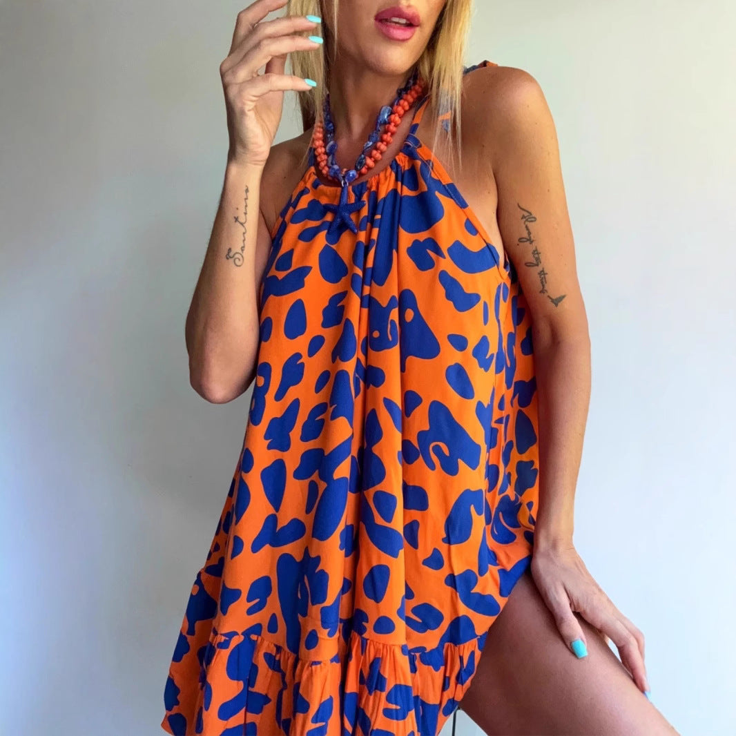 Damen Luftiges Sommerkleid mit asymmetrischem Saum und voluminösen Falten R&B