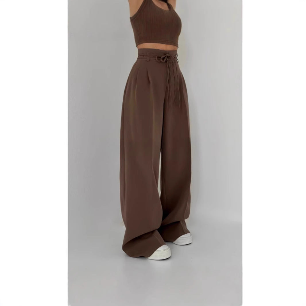 Damen Weite Hochbund-Hose mit raffinierter Drapierung R&B