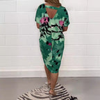 Damen Midikleid mit modernem Animal-Print und weichem Stretchmaterial R&B
