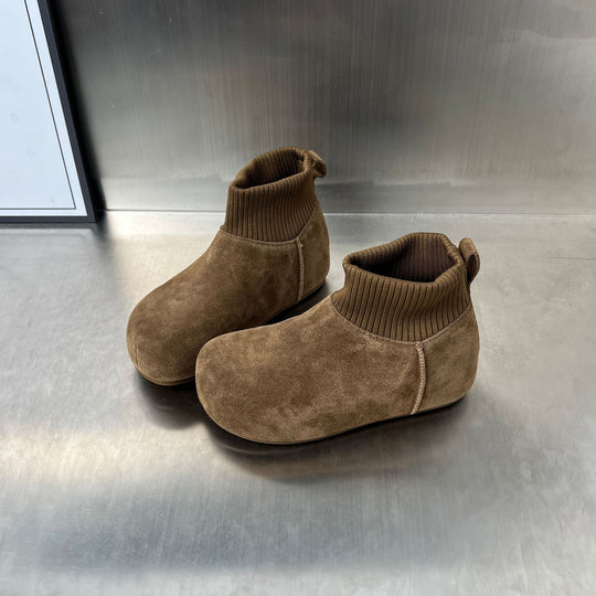Damen Bequeme Winterboots mit elastischem Kragen und weichem Innenfutter R&B