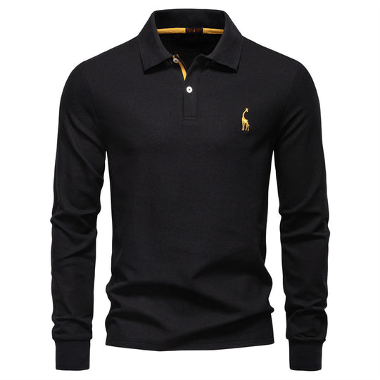 Herren Poloshirt mit klassischer Passform und kontrastierendem Kragen R&B