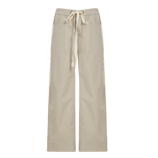Damen Weite Baumwollhose mit verstellbarem Bund und praktischen Taschen R&B