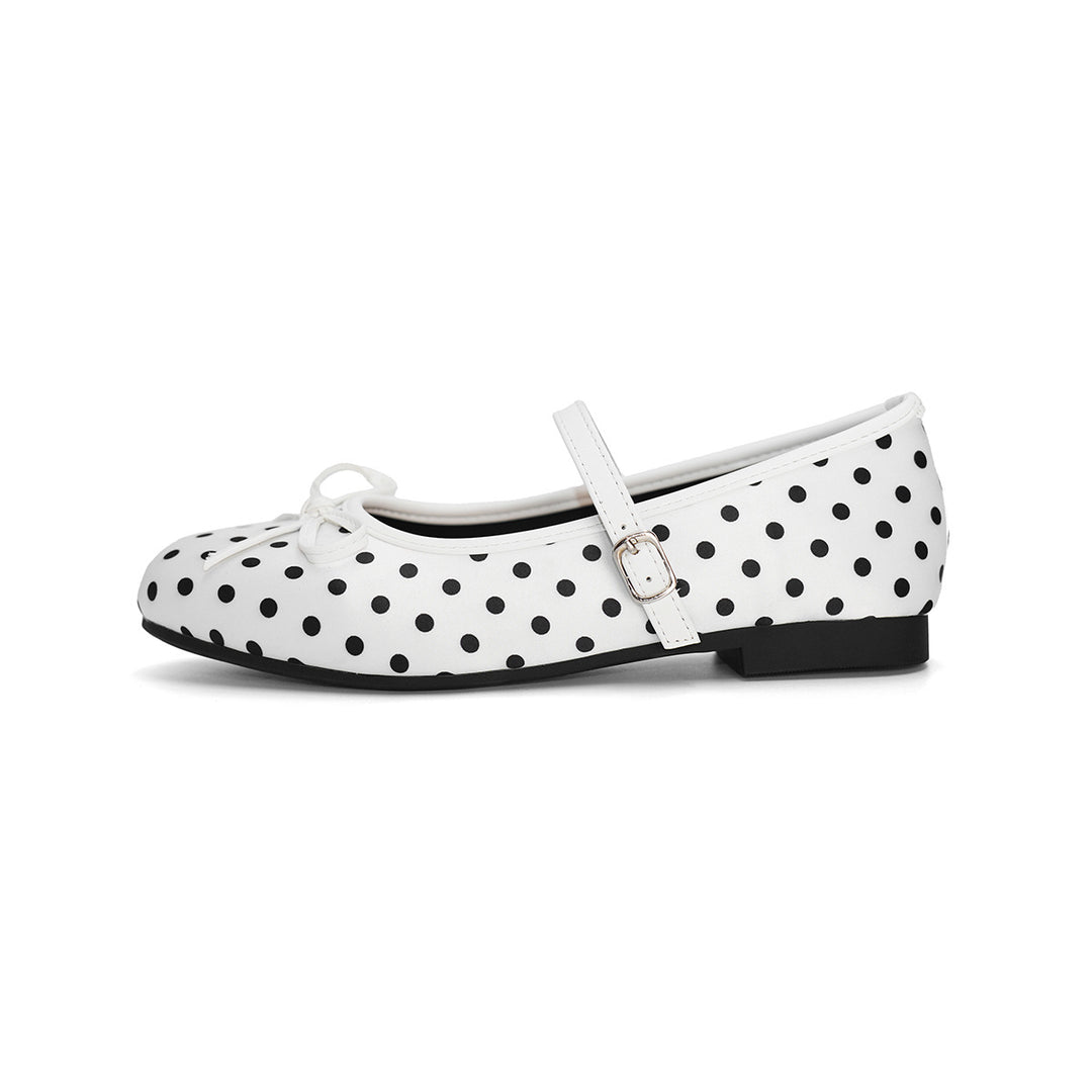 Damen Ballerinas mit elegantem Riemchen und klassischem Punkte-Design R&B