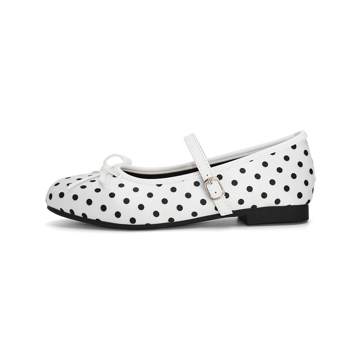 Damen Ballerinas mit elegantem Riemchen und klassischem Punkte-Design