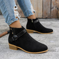 Damen modische Stiefeletten mit elegantem Riemen und rutschfester Sohle