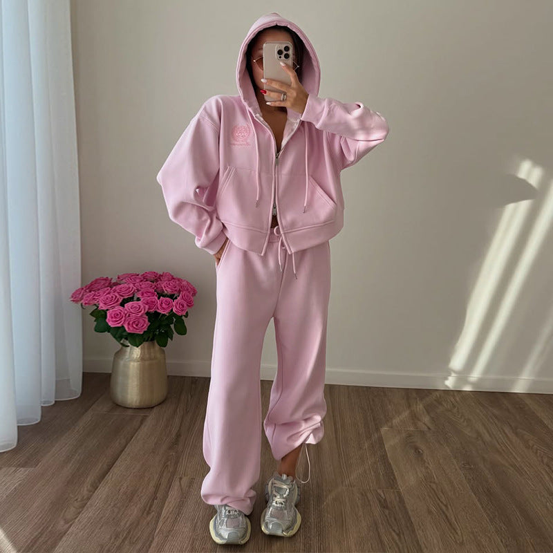 Damen lässiger Hoodie und Jogginghose Set R&B