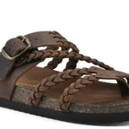 Damen Riemchen-Sandalen mit geflochtenem Design und verstellbarem Riemen R&B