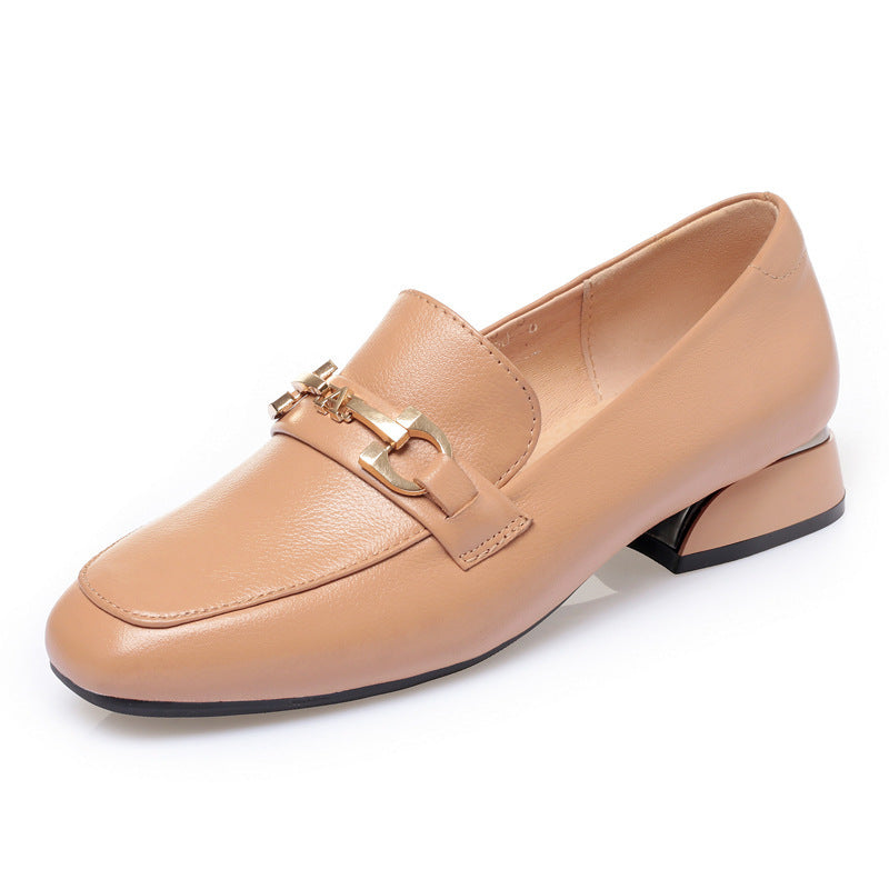 Damen Mokassins mit eleganter Schnallenverzierung und komfortablem Blockabsatz R&B